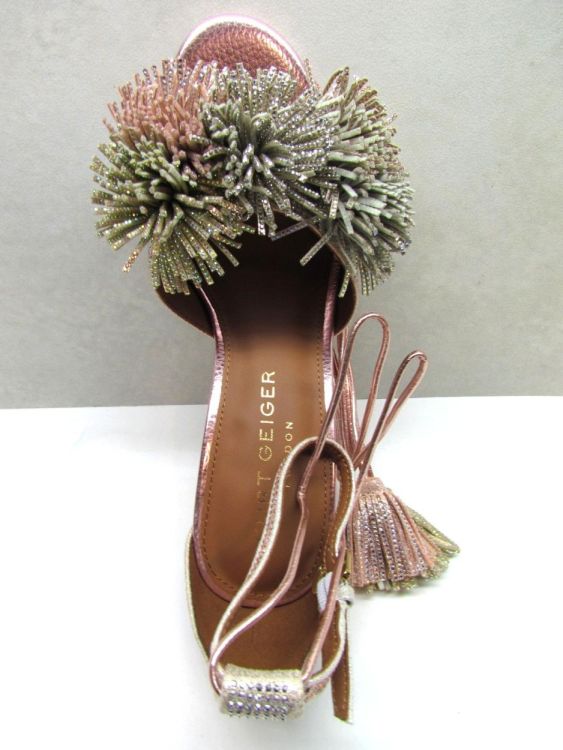 KURT GEIGER SANDAAL HOOG (Pom pom ankle tie) - De Gouden Schoe