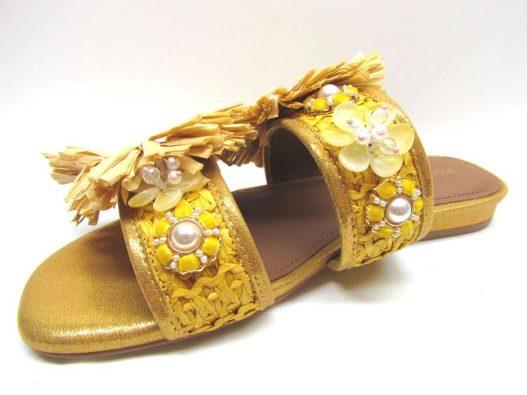 KURT GEIGER MUIL (Raffia buckle flat) - De Gouden Schoe